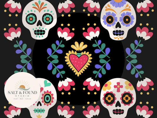 Sugar Skull Seamless Pattern