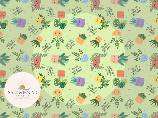 Kawaii Plant Seamless Pattern