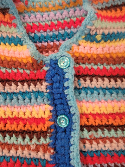 Vintage 70s-80s Crocheted Toddler Vest