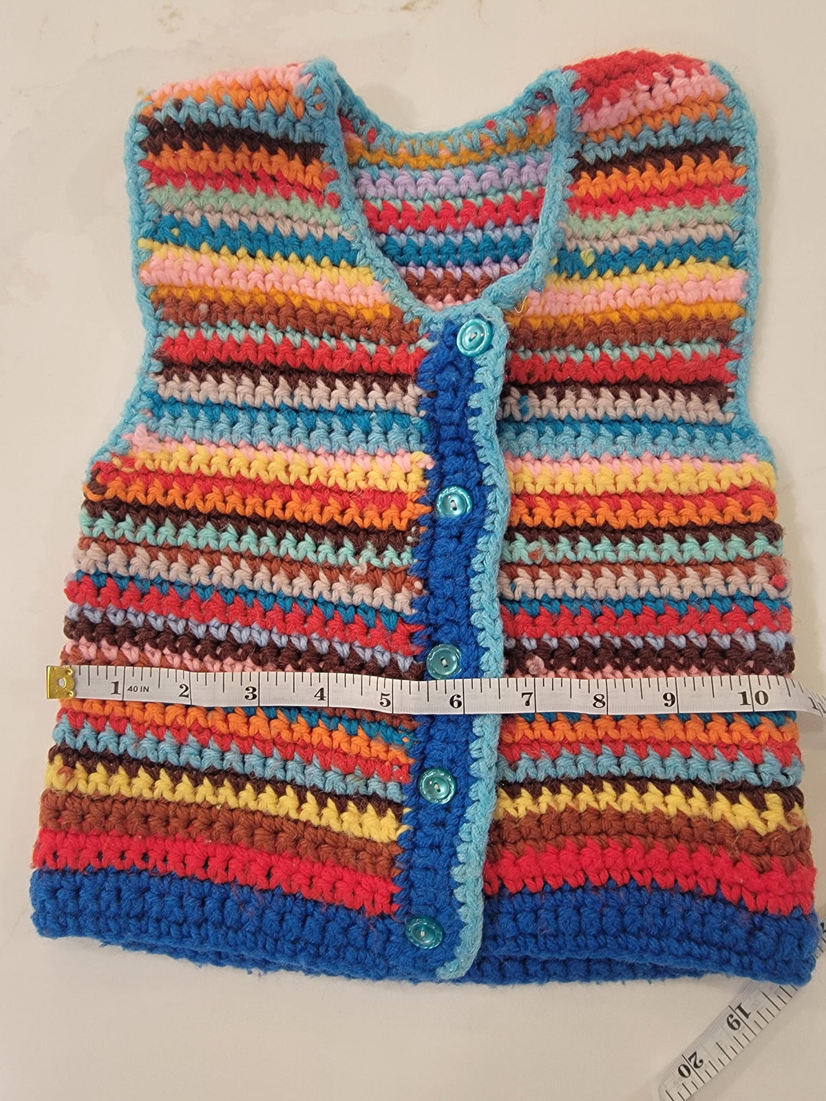 Vintage 70s-80s Crocheted Toddler Vest