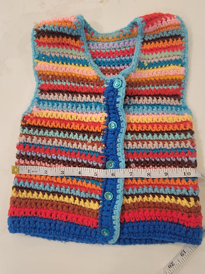 Vintage 70s-80s Crocheted Toddler Vest