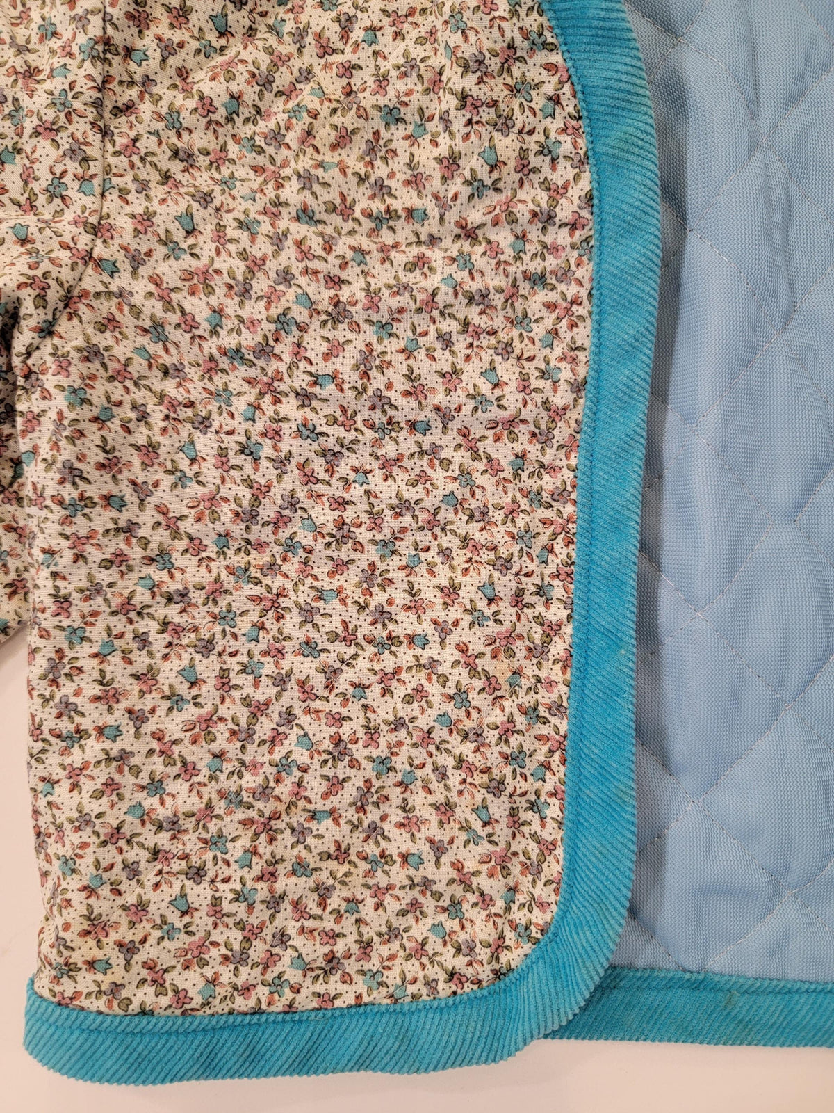 Vintage 1980s Handmade Quilted Kids Toddlers Coat