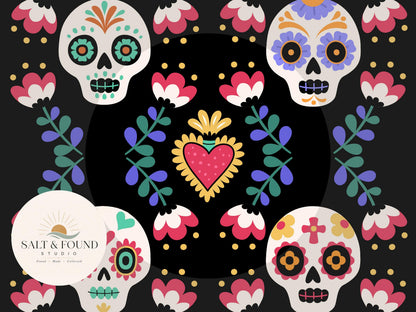 Sugar Skull Seamless Pattern