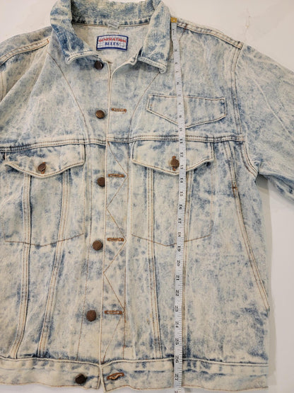 Vintage 90s Generation Blues Denim Jacket Acid Wash Trucker Jean Jacket Unisex Large