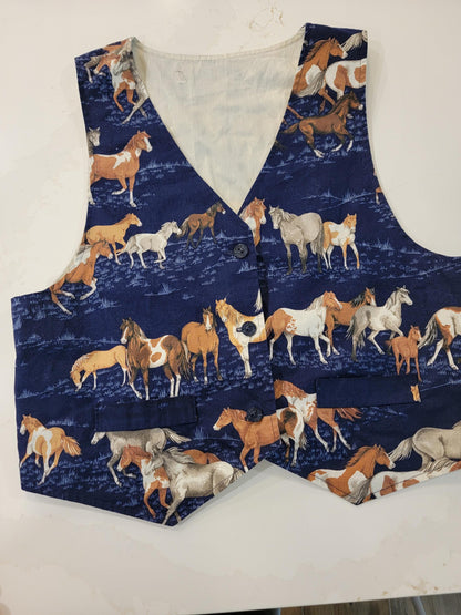 Vintage 80s Horse Print Vest