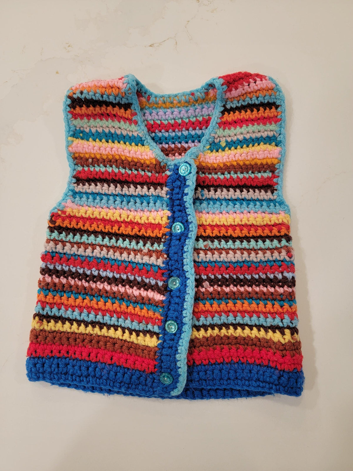 Vintage 70s-80s Crocheted Toddler Vest