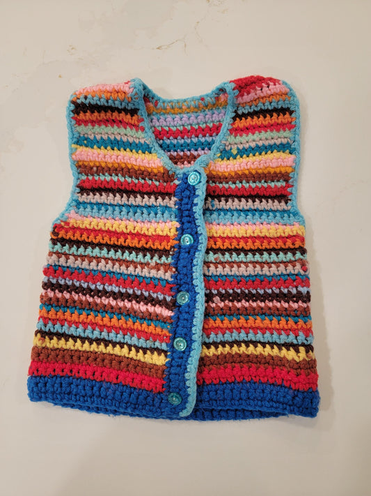 Vintage 70s-80s Crocheted Toddler Vest