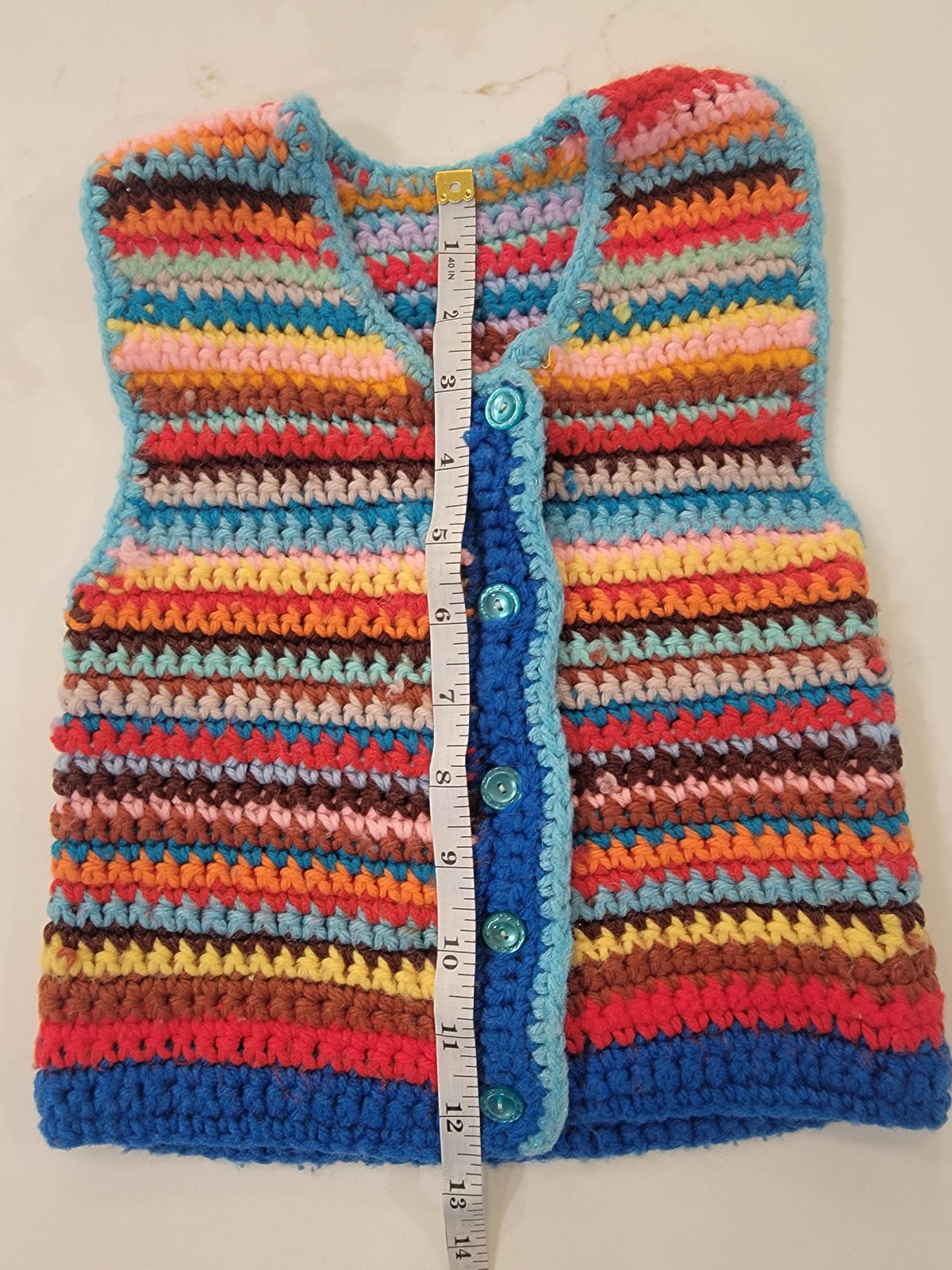Vintage 70s-80s Crocheted Toddler Vest