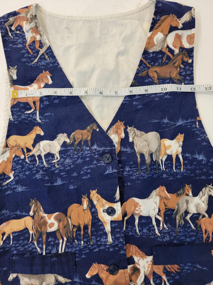 Vintage 80s Horse Print Vest