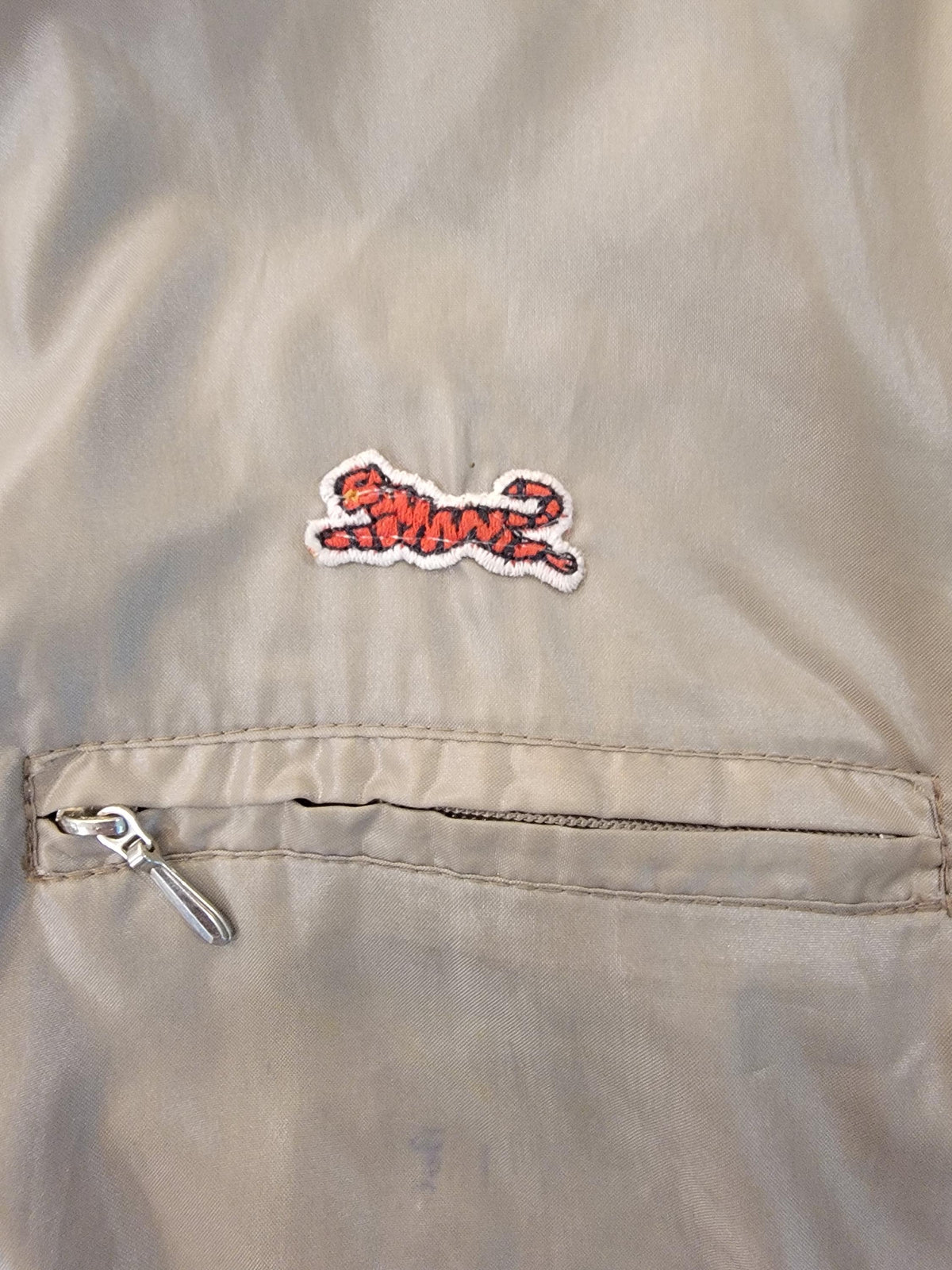 Vintage 1980s Le Tigre Jacket Khaki Windbreaker Mens Large