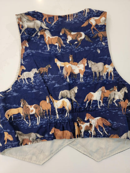 Vintage 80s Horse Print Vest