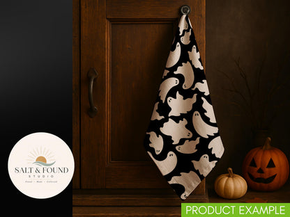Halloween Ghost Seamless Pattern
