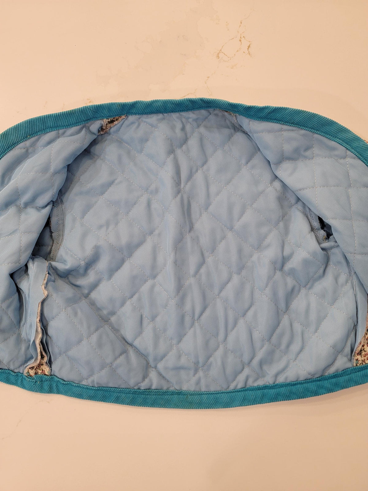 Vintage 1980s Handmade Quilted Kids Toddlers Coat
