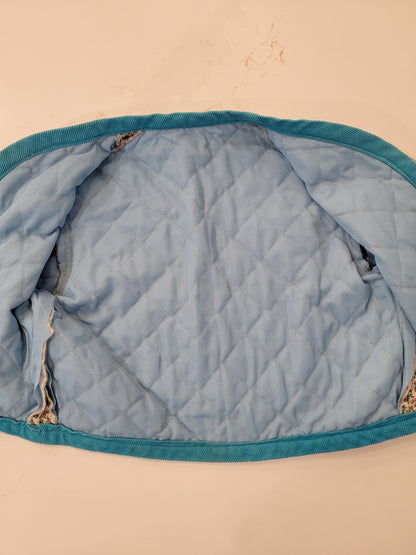 Vintage 1980s Handmade Quilted Kids Toddlers Coat