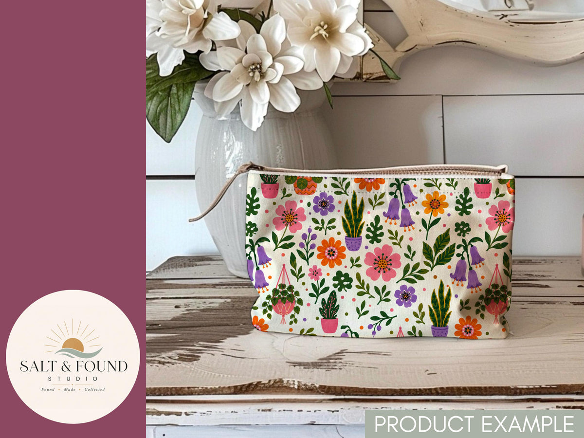 Potted Paradise Digital Seamless Pattern