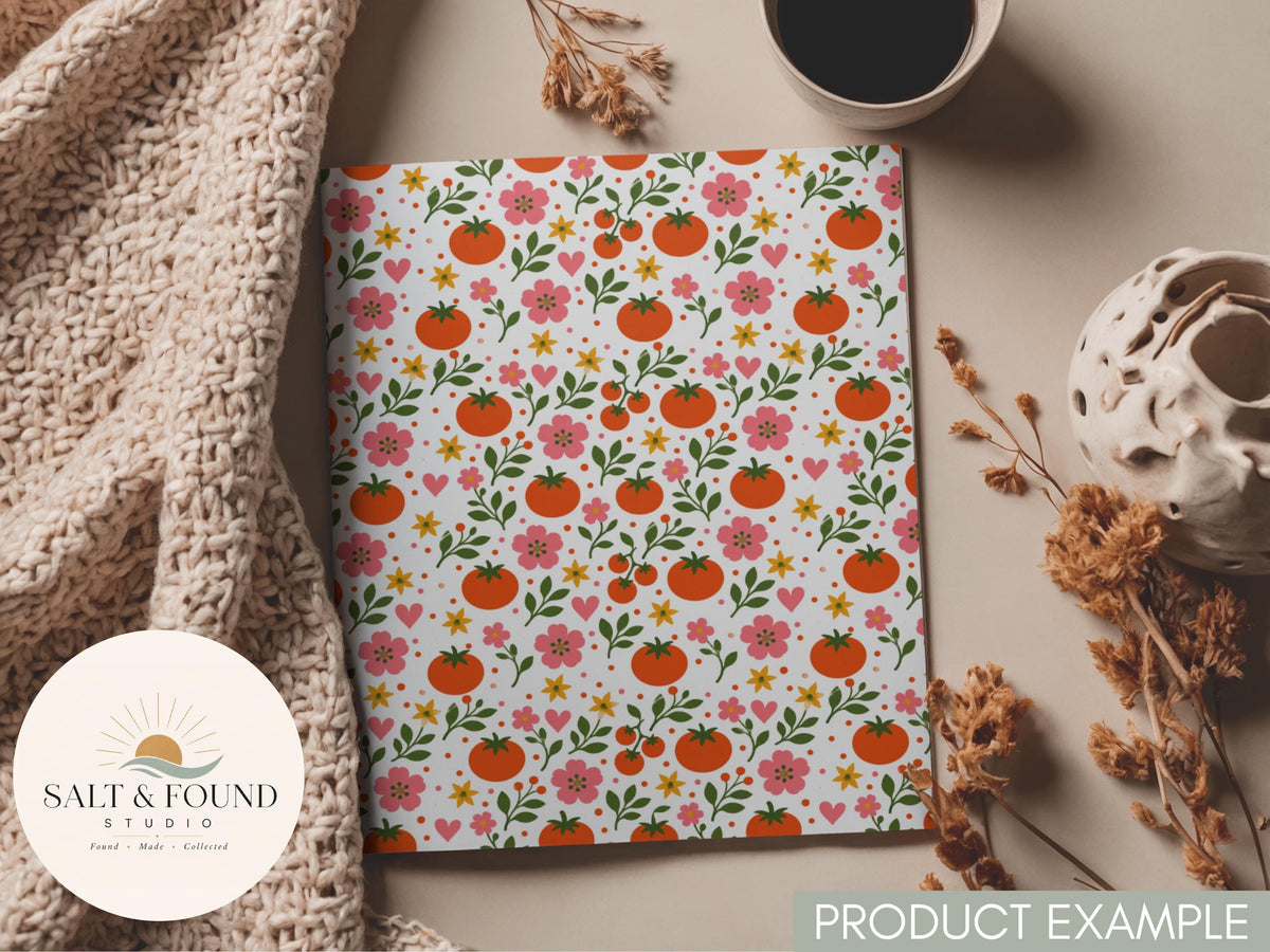 Tomato Girl Summer Seamless Pattern