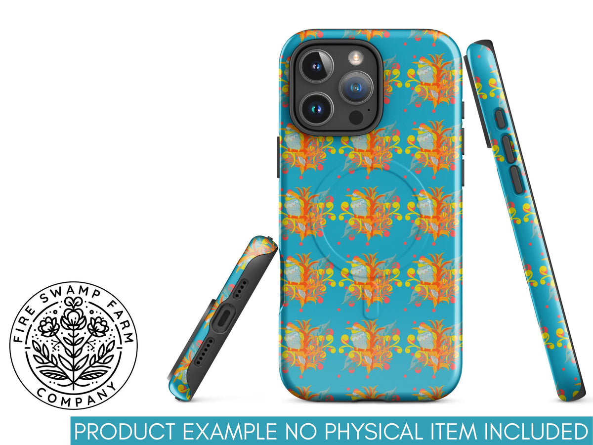 Tropical Whimsy Vibrant Bird Seamless Pattern