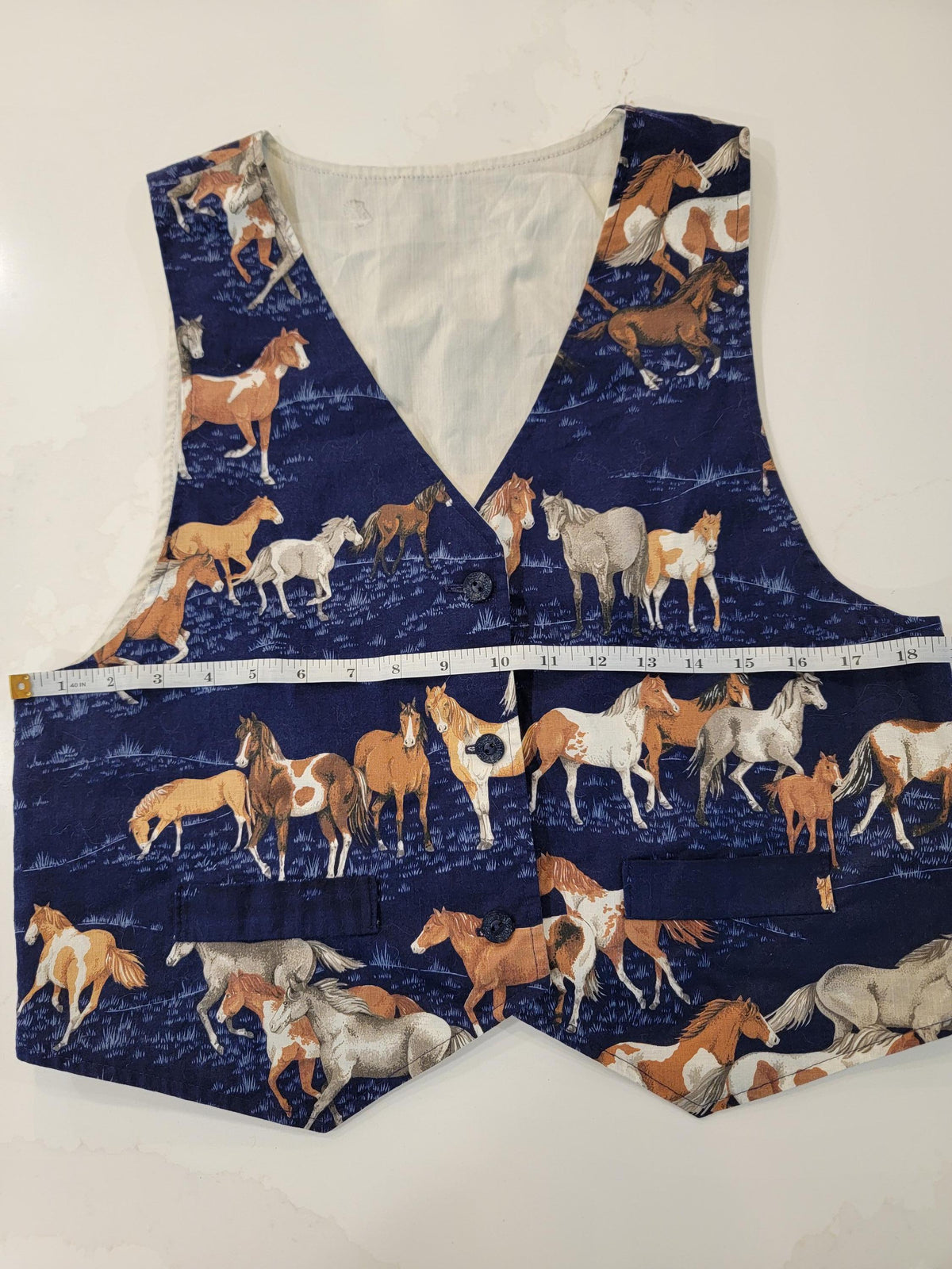 Vintage 80s Horse Print Vest