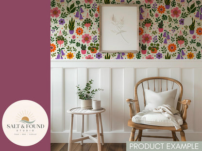 Potted Paradise Digital Seamless Pattern