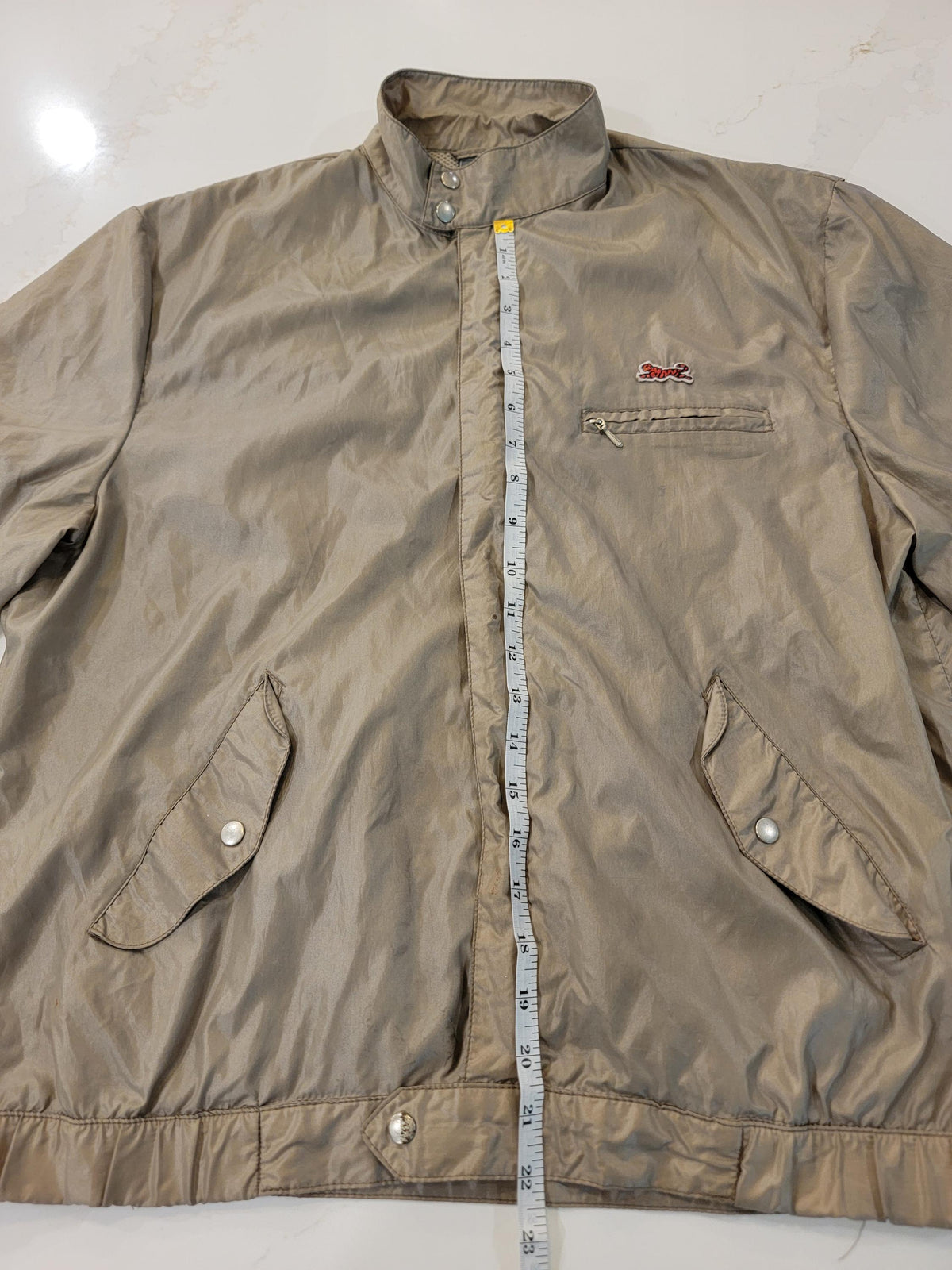 Vintage 1980s Le Tigre Jacket Khaki Windbreaker Mens Large