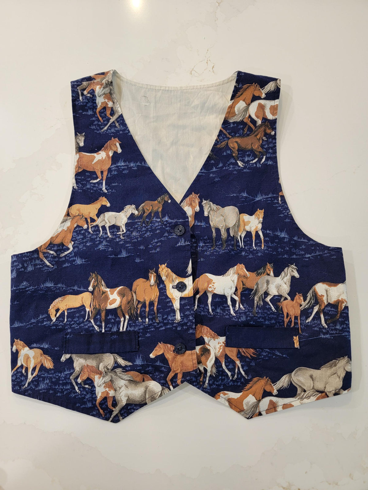 Vintage 80s Horse Print Vest