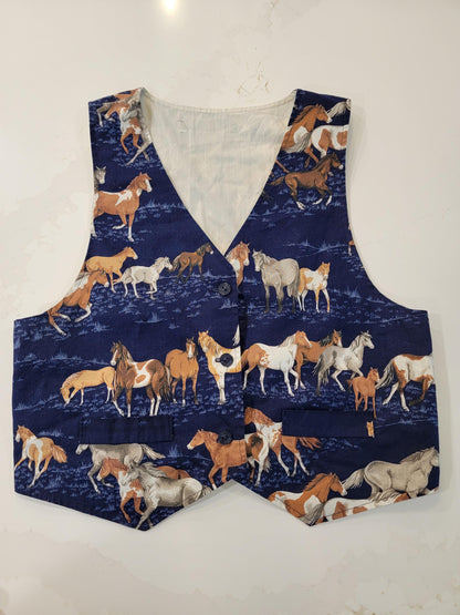 Vintage 80s Horse Print Vest