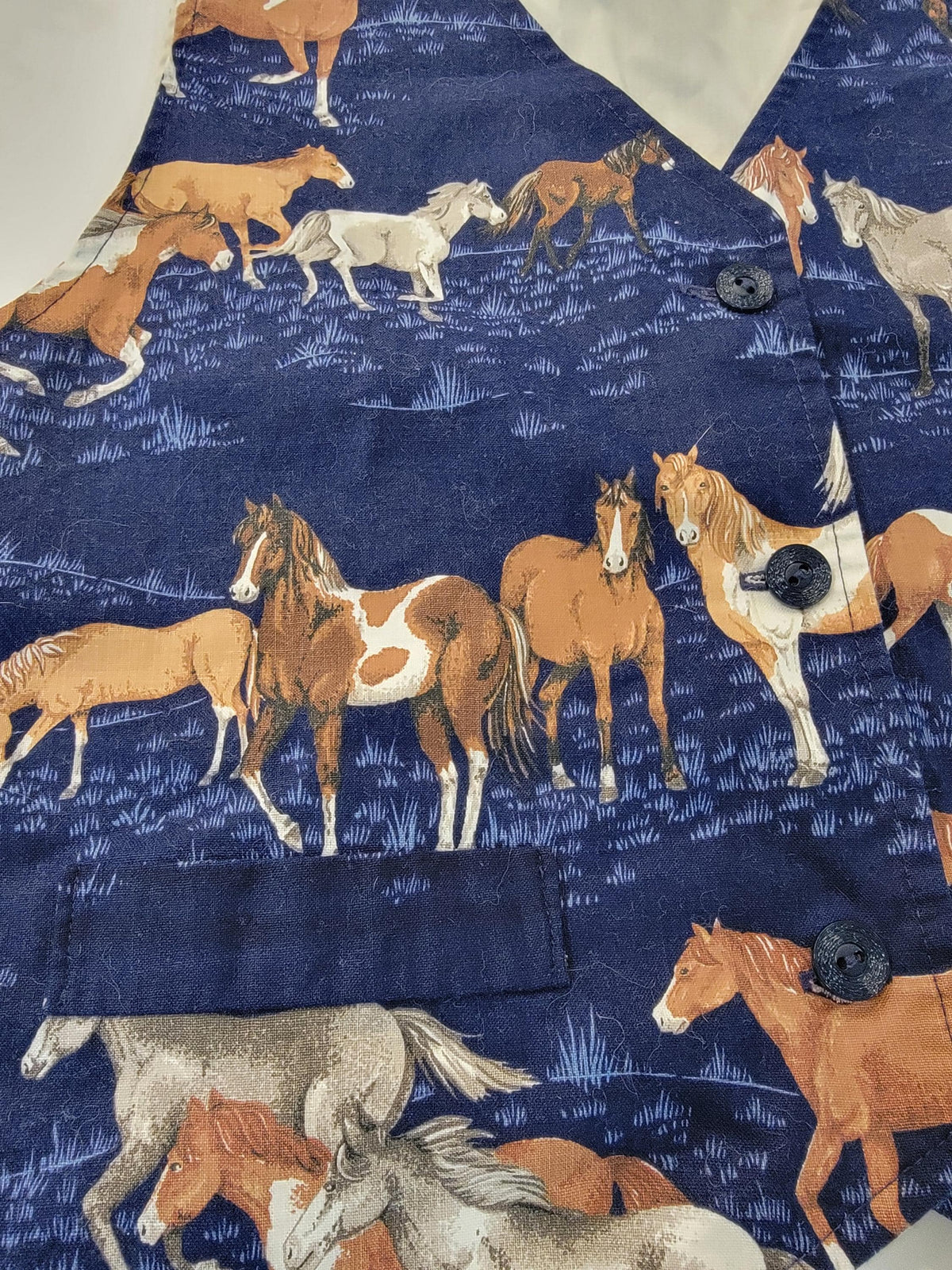 Vintage 80s Horse Print Vest