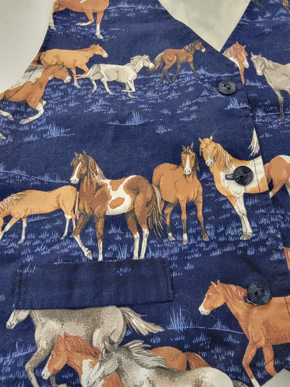 Vintage 80s Horse Print Vest