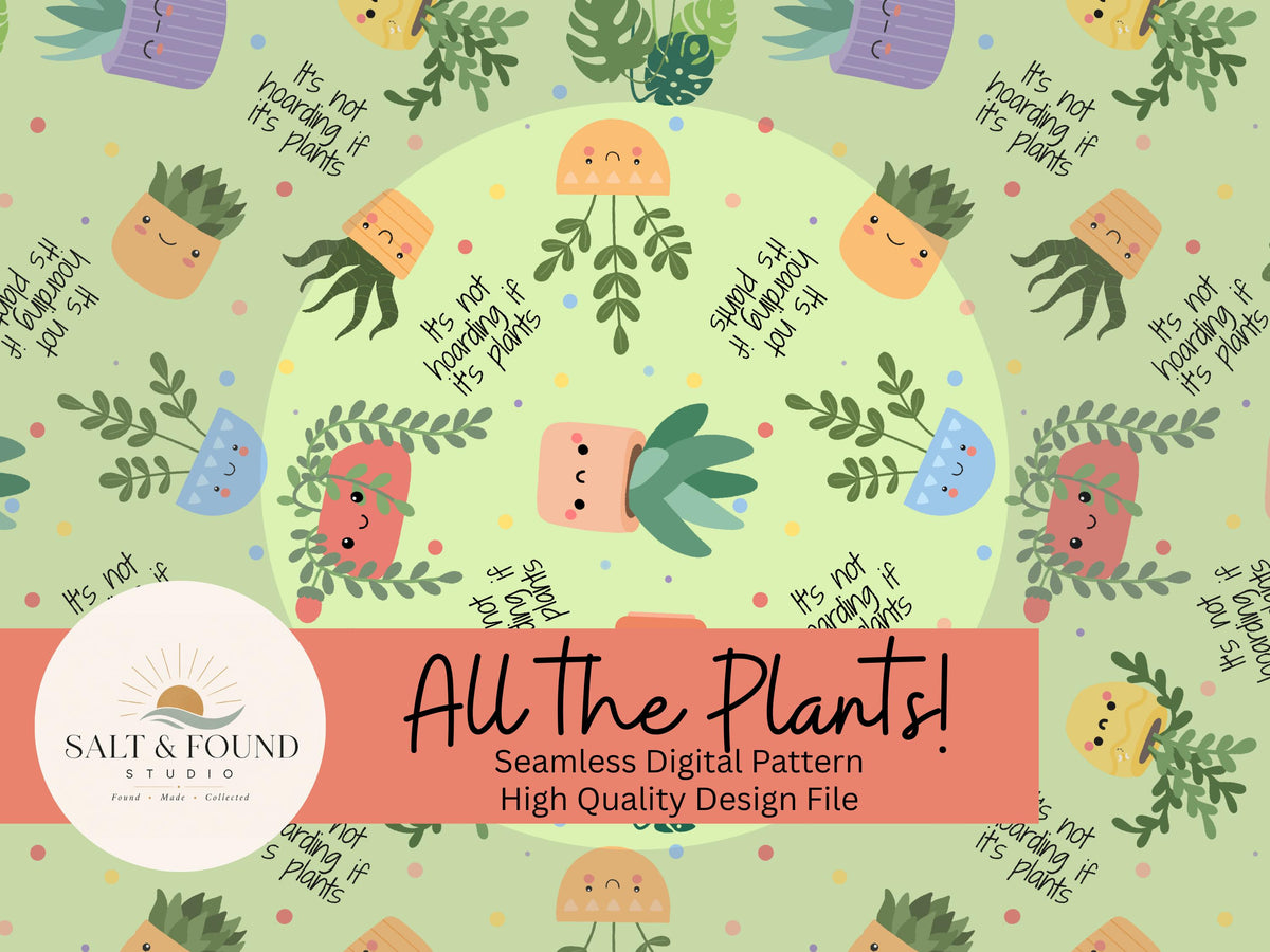 Kawaii Plant Seamless Pattern