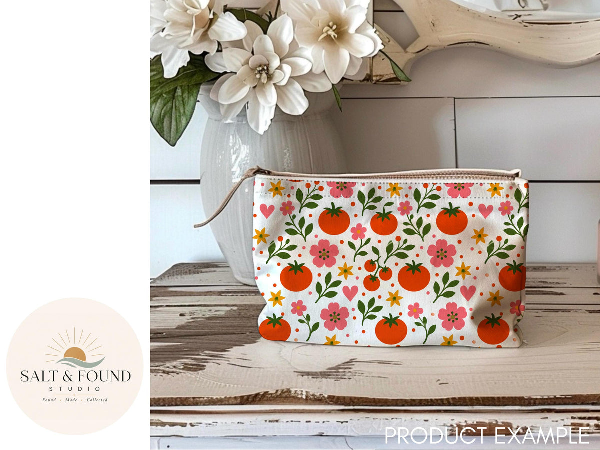 Tomato Girl Summer Seamless Pattern