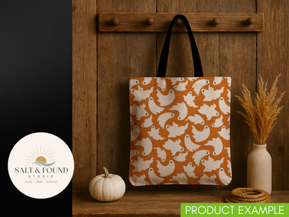 Halloween Ghost Seamless Pattern