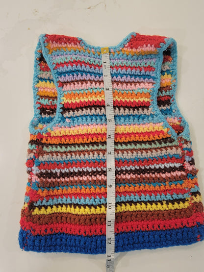Vintage 70s-80s Crocheted Toddler Vest