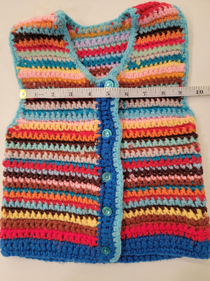 Vintage 70s-80s Crocheted Toddler Vest
