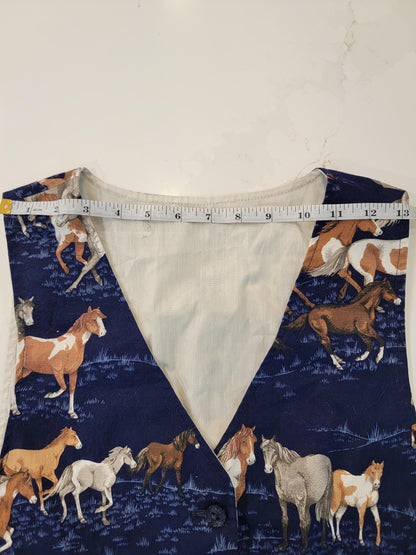 Vintage 80s Horse Print Vest