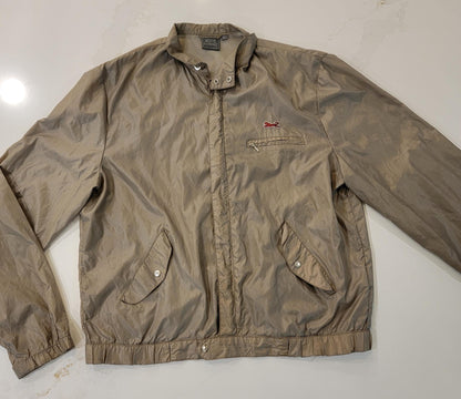 Vintage 1980s Le Tigre Jacket Khaki Windbreaker Mens Large