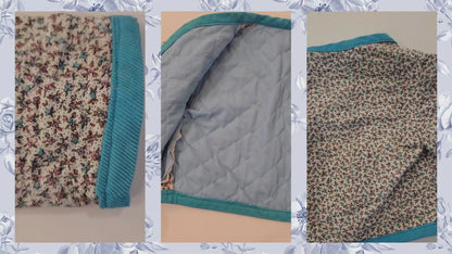 Vintage 1980s Handmade Quilted Kids Toddlers Coat